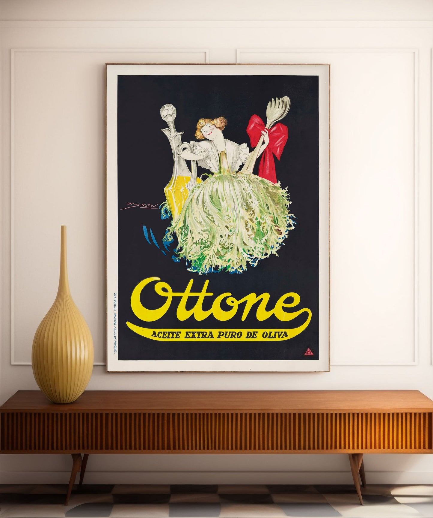 Affiche Ottone Aceite extra de oliva- Achille Luciano Mauzan - Haute Définition - papier mat 230gr/m²