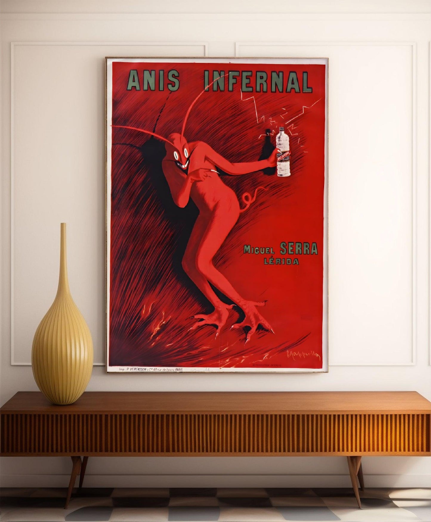 Affiche alcool vintage "Anis Infernal" - Leonetto Cappiello - Haute Définition - papier mat 230gr/m²