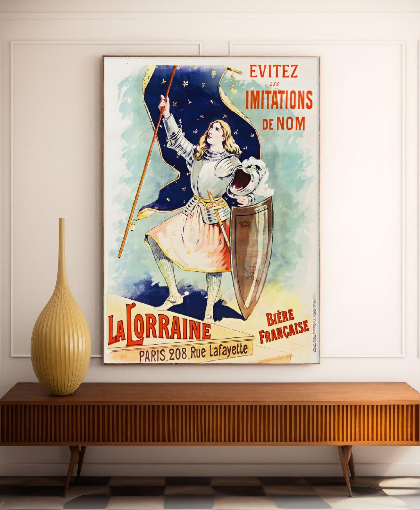 Affiche alcool vintage "Bière de la Lorraine" vintage -Eugène Ogé - Haute Définition - papier mat 230gr/m2