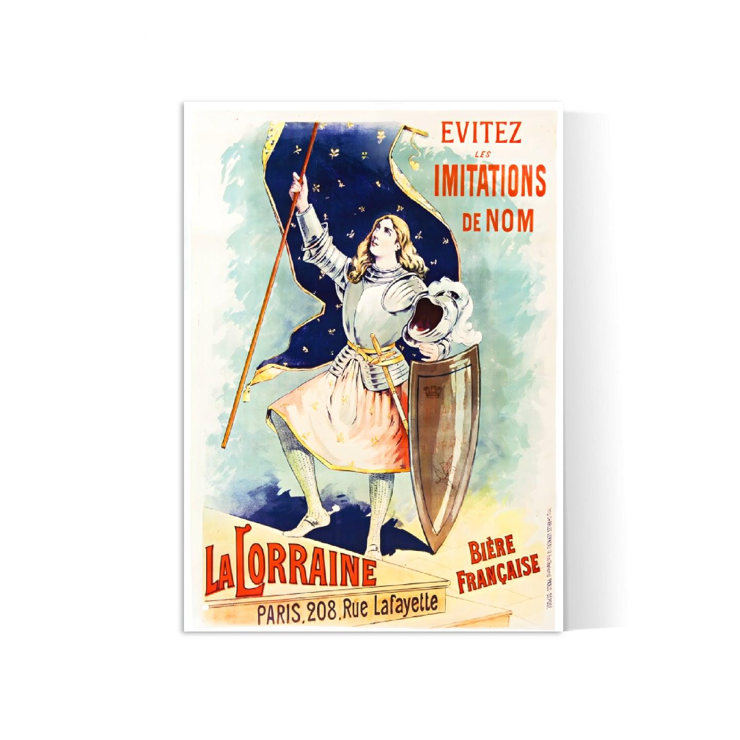 Affiche alcool vintage "Bière de la Lorraine" vintage -Eugène Ogé - Haute Définition - papier mat 230gr/m2