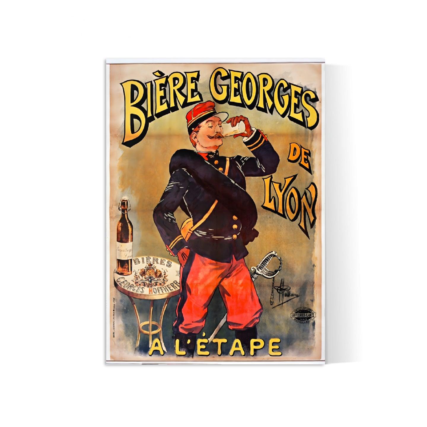 Affiche alcool vintage "Bière Georges" vintage - Georges Hoffherr - Haute Définition - papier mat 230gr/m2