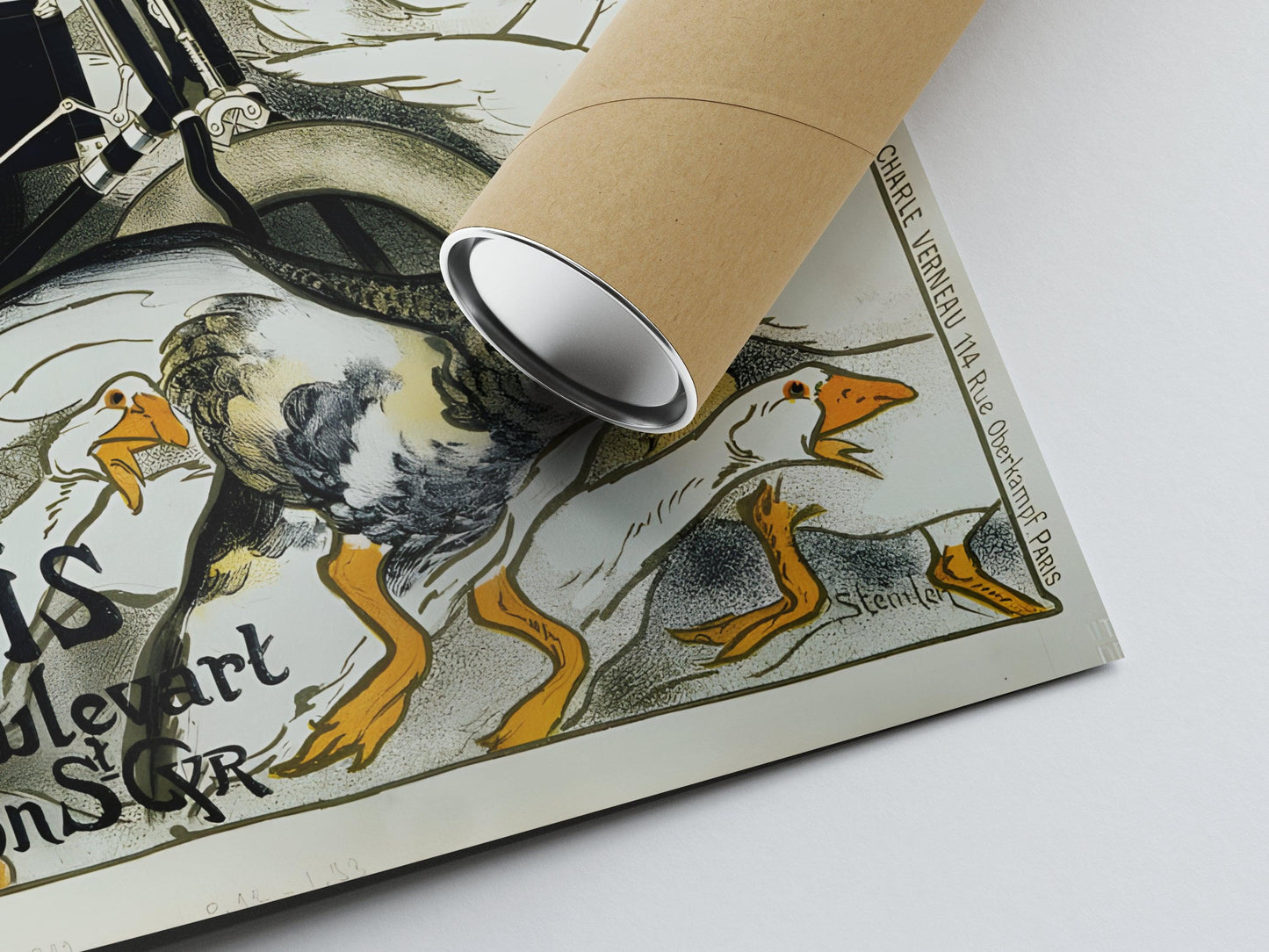 Affiche Art Nouveau "Motocycles Comiot" - Steinlen - Haute Définition - papier mat 230gr/m²