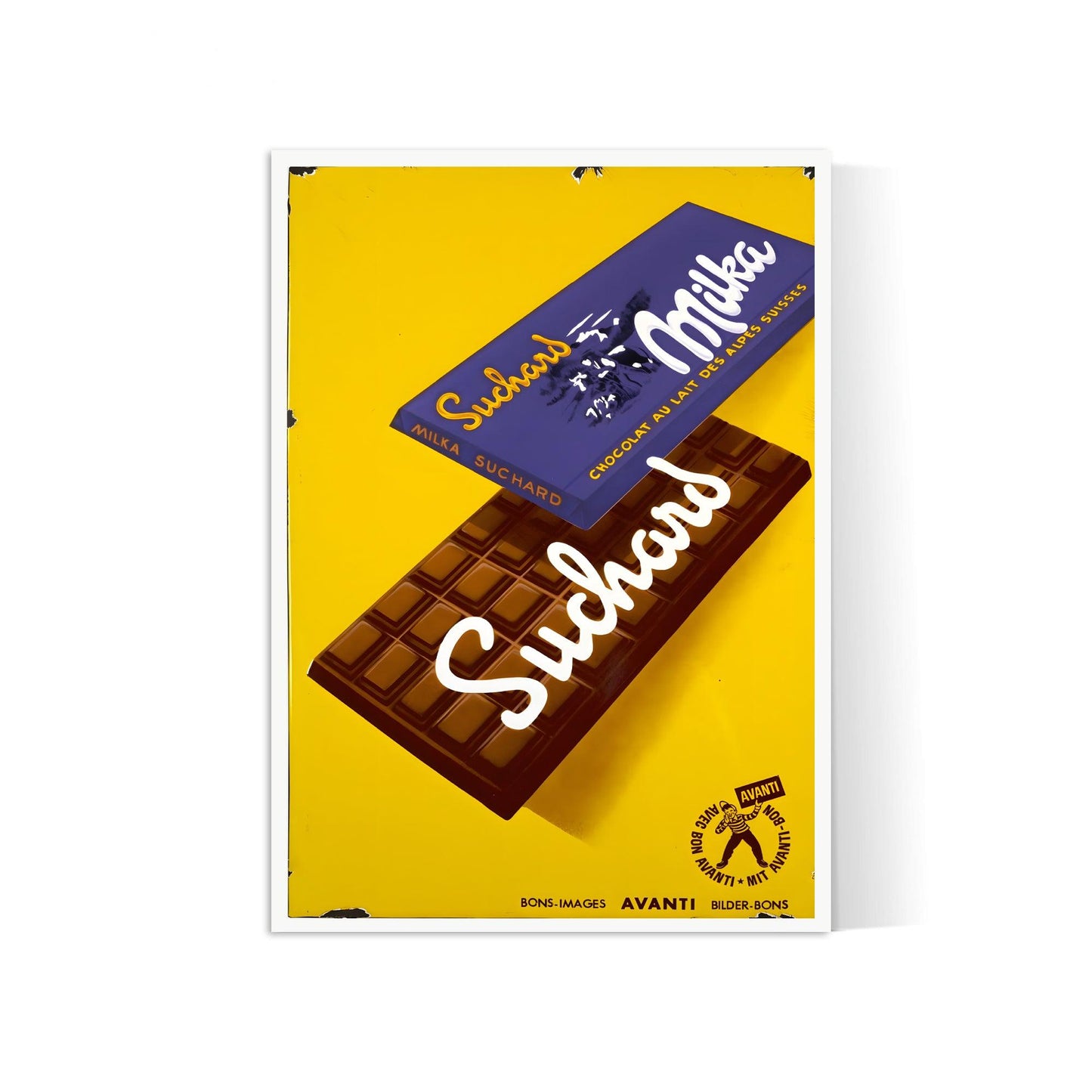 Affiche cuisine vintage "Chocolat Milka" - Haute Définition - papier mat 230gr/m²