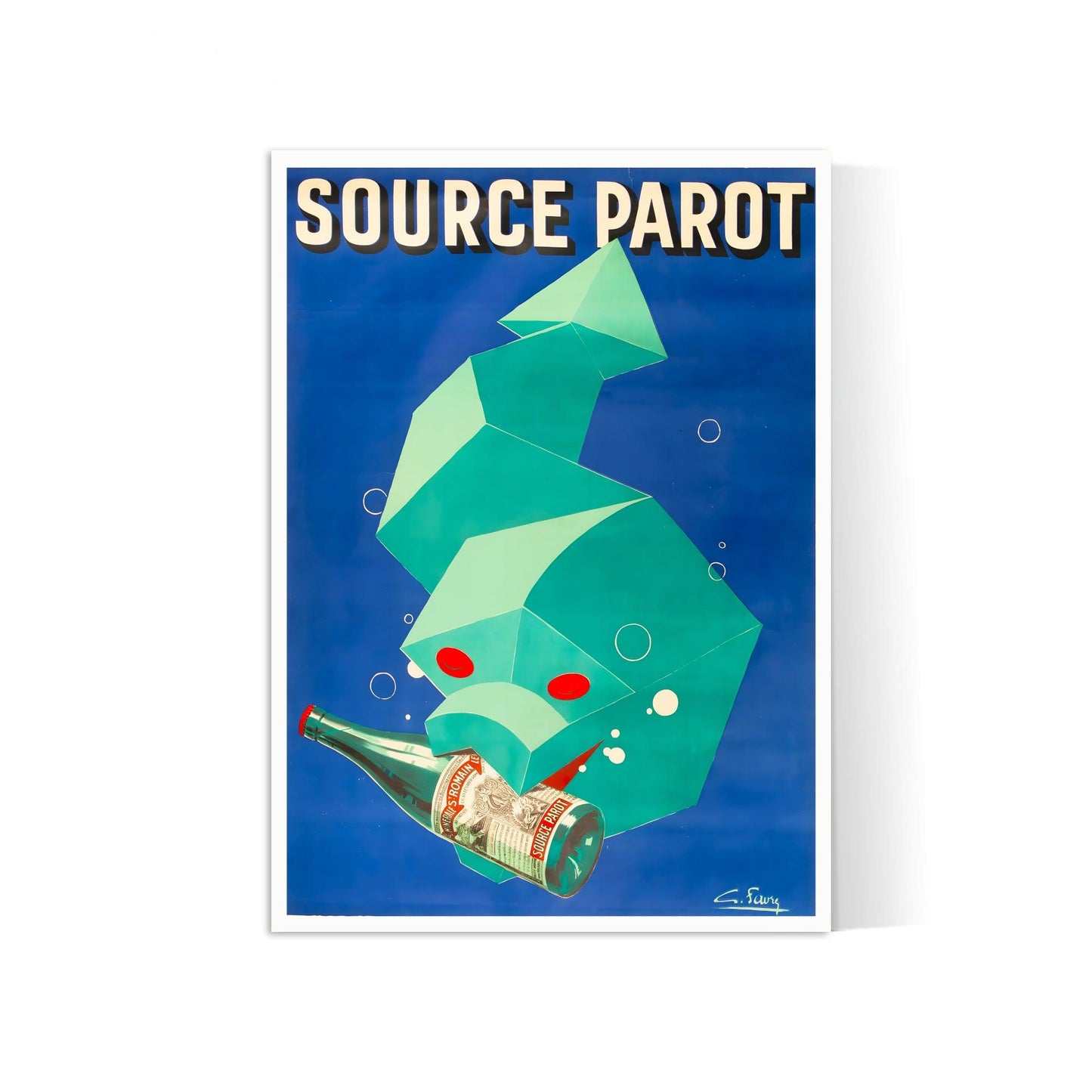 Affiche cuisine vintage "Eau gazeuse Source Parot" - Favre - Haute Définition - papier mat 230gr/m²