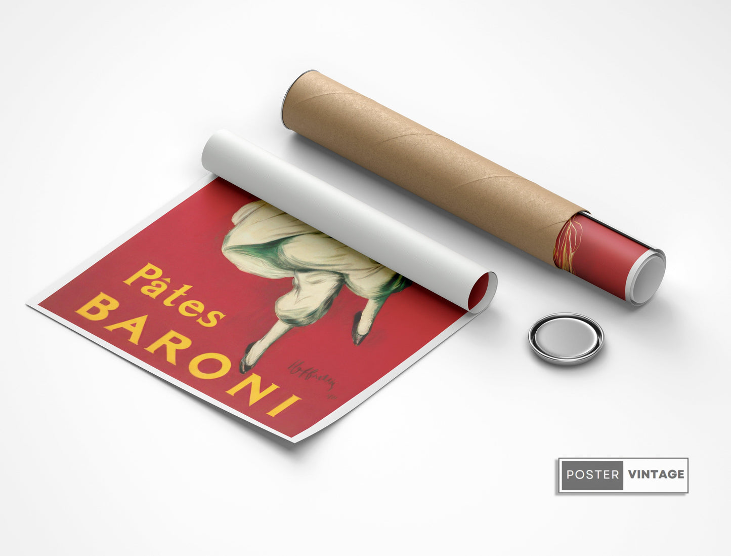 Affiche cuisine vintage "Pâtes Baroni"- Cappiello - Haute Définition - papier mat 230gr/m²