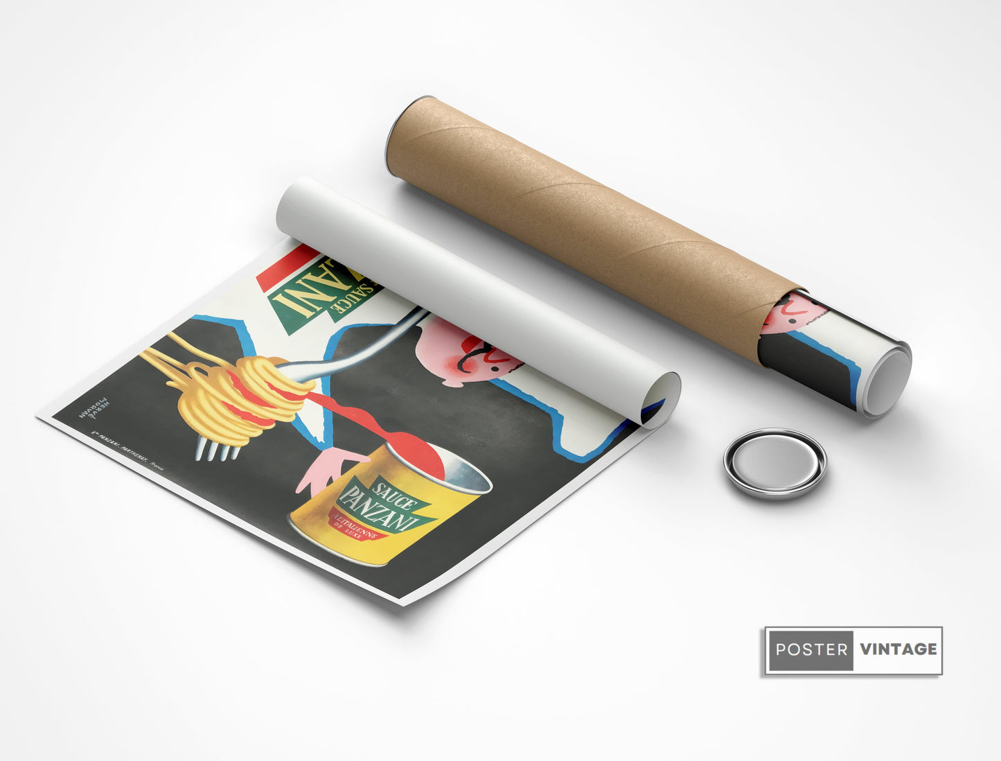 Affiche cuisine vintage "Sauce Panzani"- Hervé Morvan - Haute Définition - papier mat 230gr/m²
