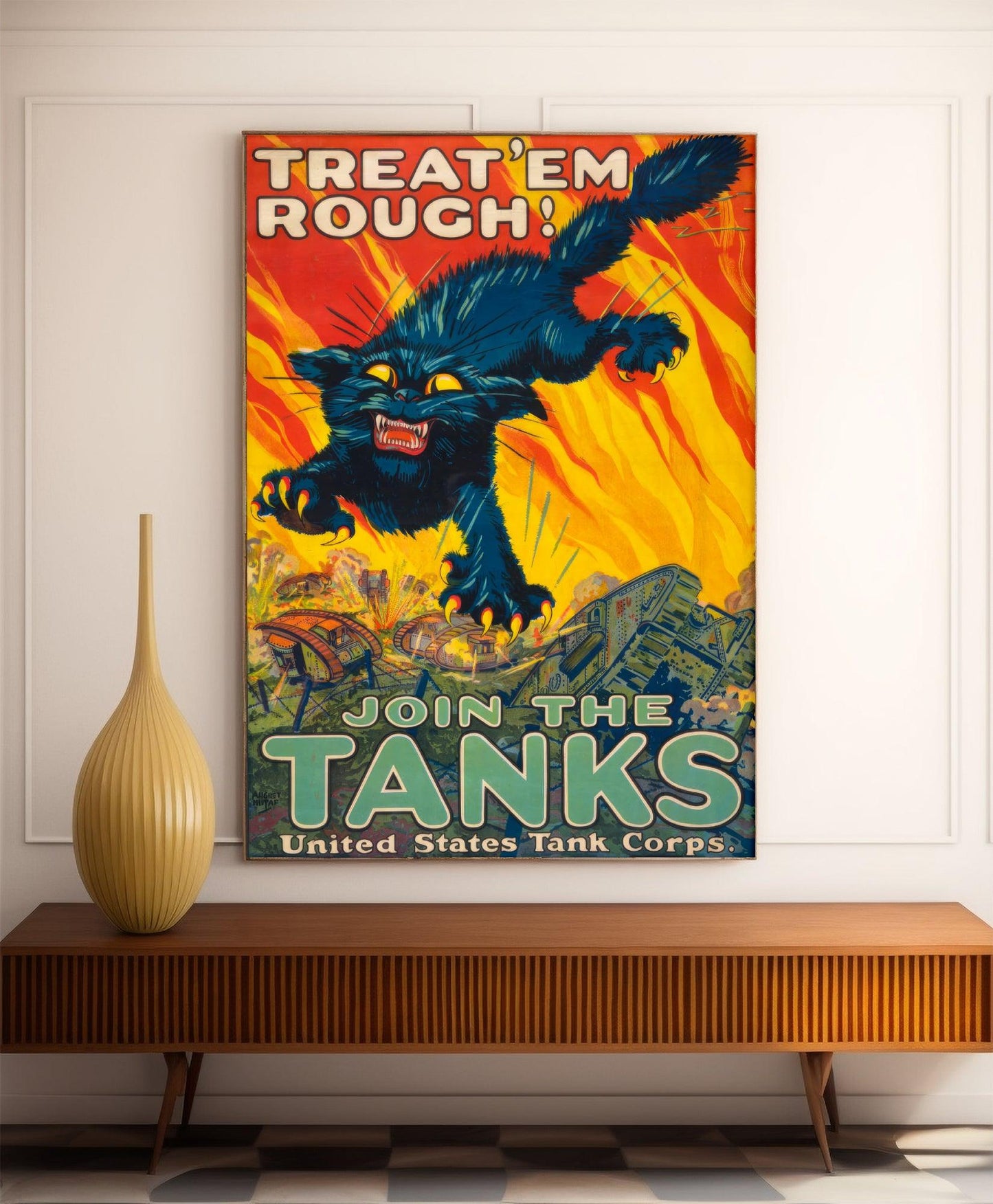 Affiche de propagande "Join the Tanks" - Haute Définition - papier mat 230gr/m²