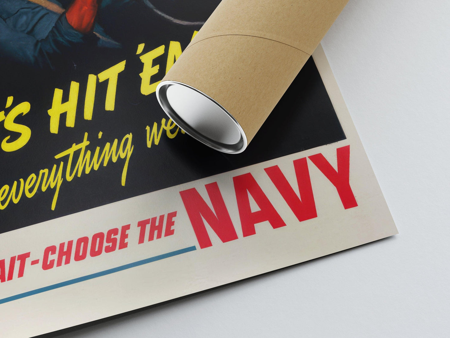 Affiche de propagande "Let's Hit Them with everything we've got" - Haute Définition - papier mat 230gr/m²