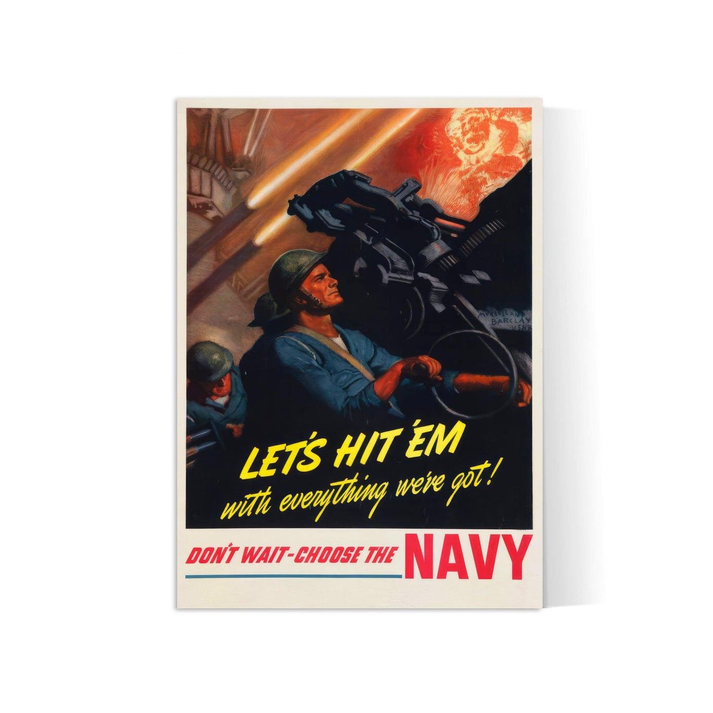 Affiche de propagande "Let's Hit Them with everything we've got" - Haute Définition - papier mat 230gr/m²