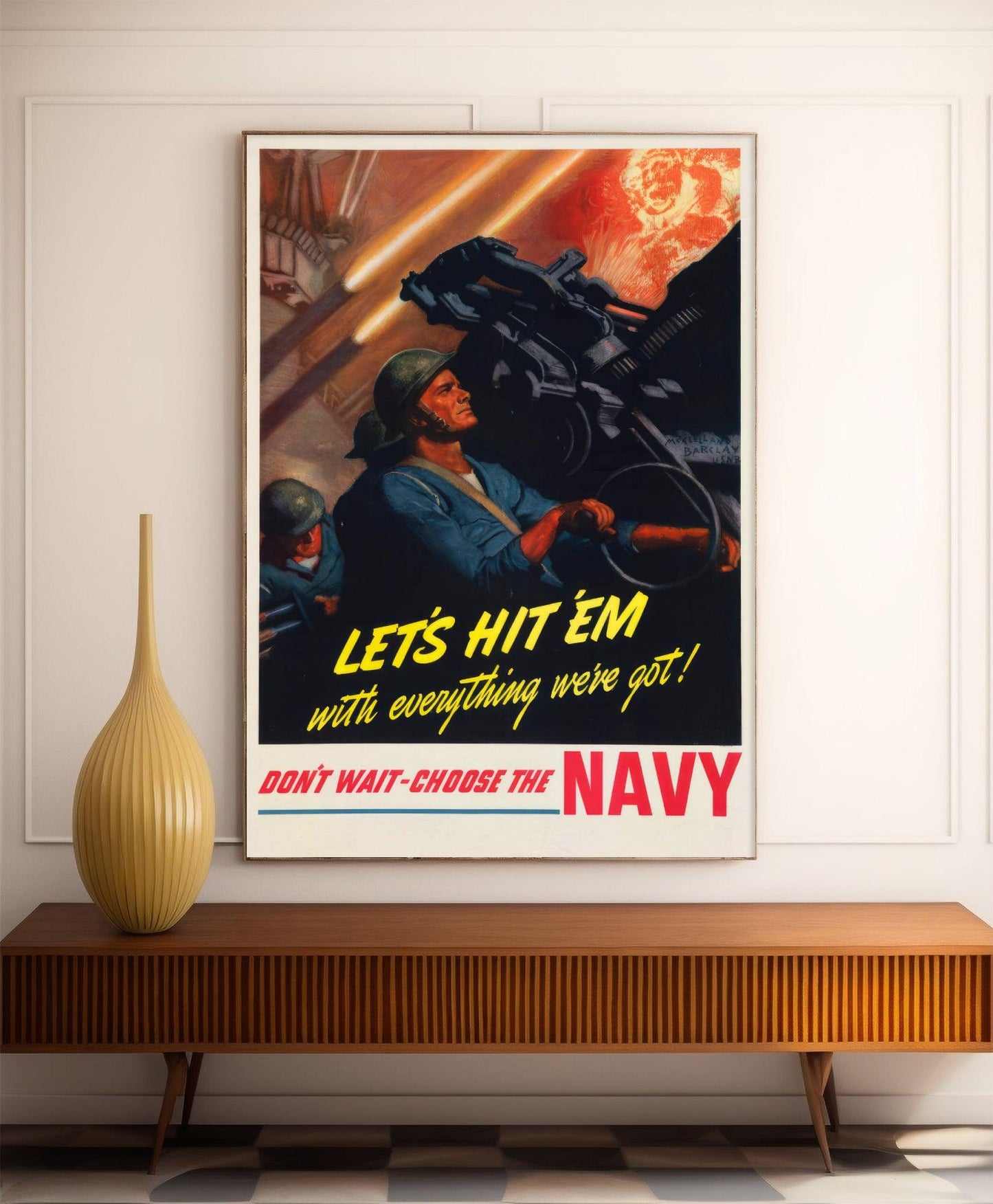 Affiche de propagande "Let's Hit Them with everything we've got" - Haute Définition - papier mat 230gr/m²