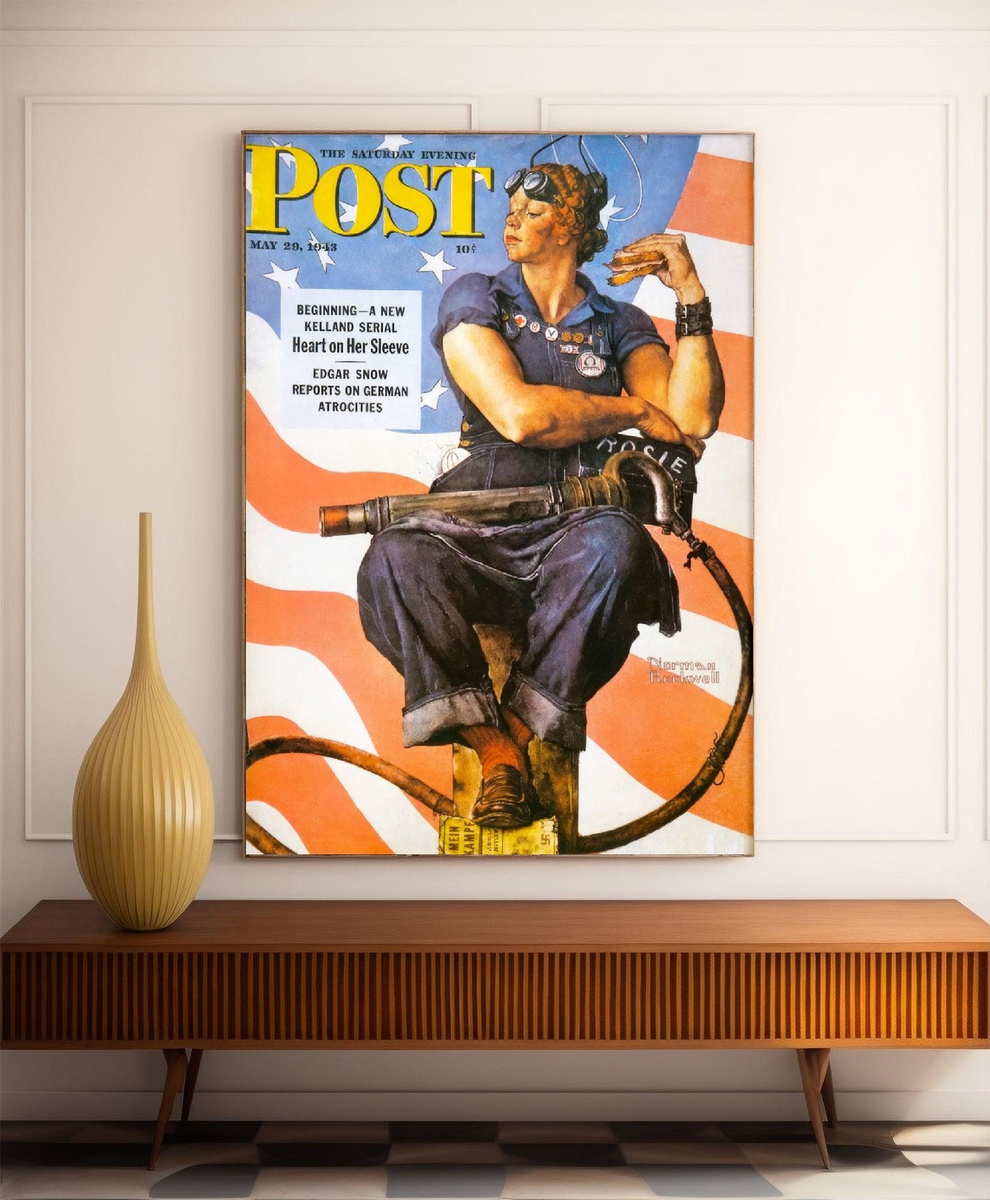 Affiche de propagande "Rosie la riveteuse" - Haute Définition - papier mat 230gr/m²