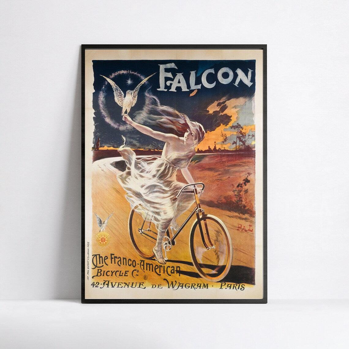 Affiche murale vintage "Falcon Cycle" - PAL - Haute Définition - papier mat 230gr/m²