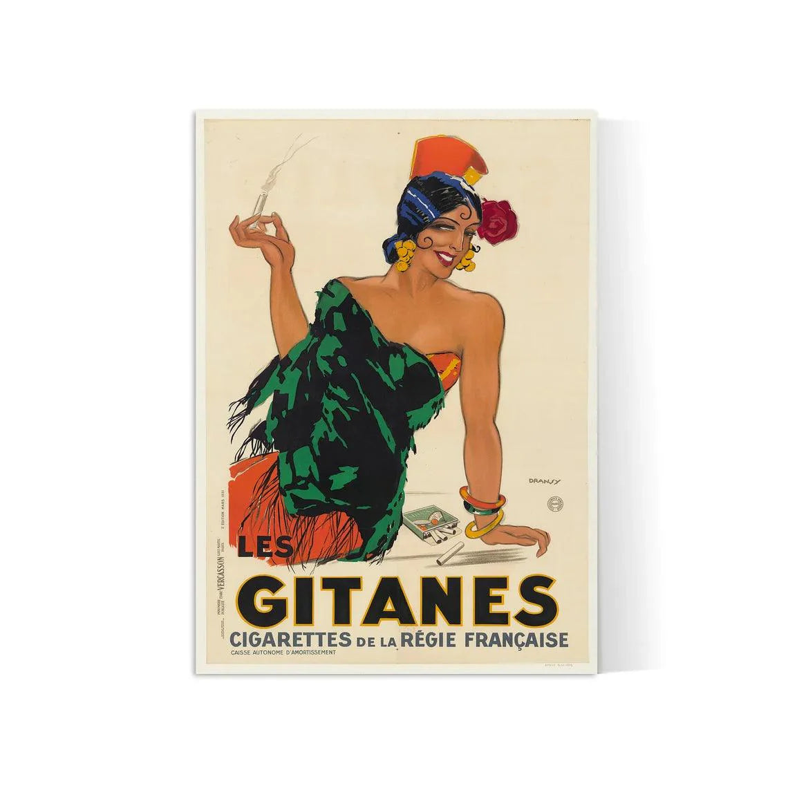 Affiche murale vintage "Gitanes " - Art déco - Haute Définition - papier mat 230gr/m²
