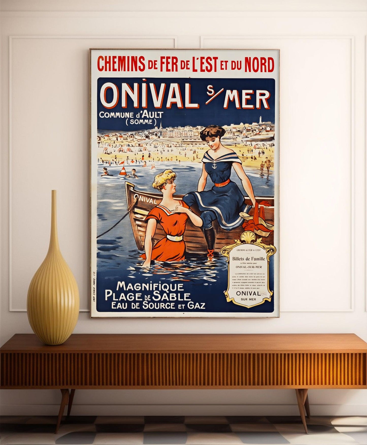 Affiche murale vintage "Onival sur mer" - Haute Définition - papier mat 230gr/m²