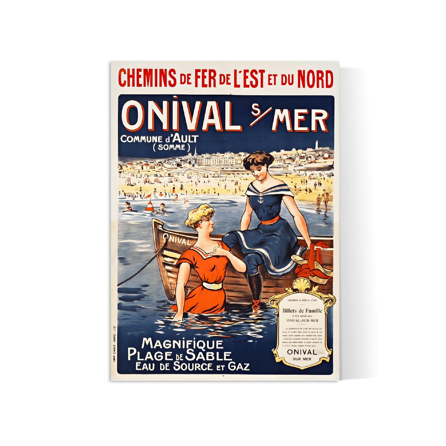Affiche murale vintage "Onival sur mer" - Haute Définition - papier mat 230gr/m²