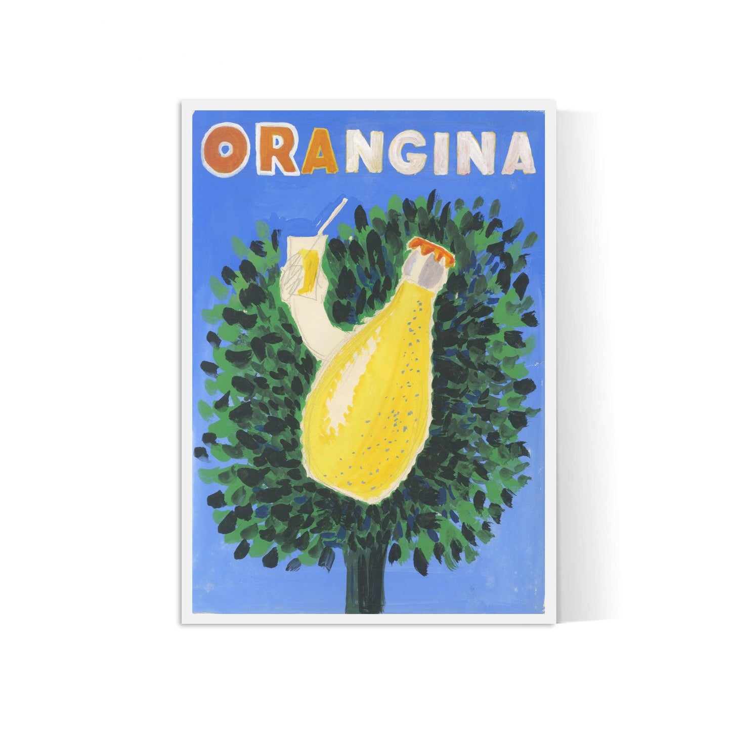 Affiche Orangina "Arbre fruitier" - Villemot - Haute Définition - papier mat 230gr/m²