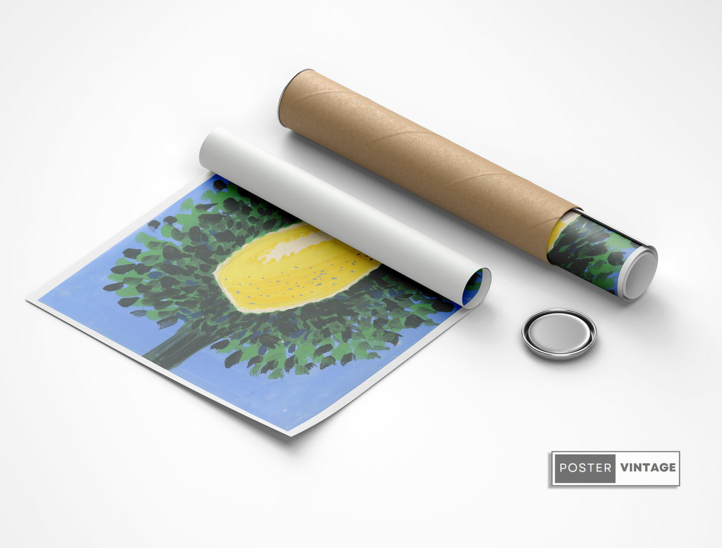 Affiche Orangina "Arbre fruitier" - Villemot - Haute Définition - papier mat 230gr/m²