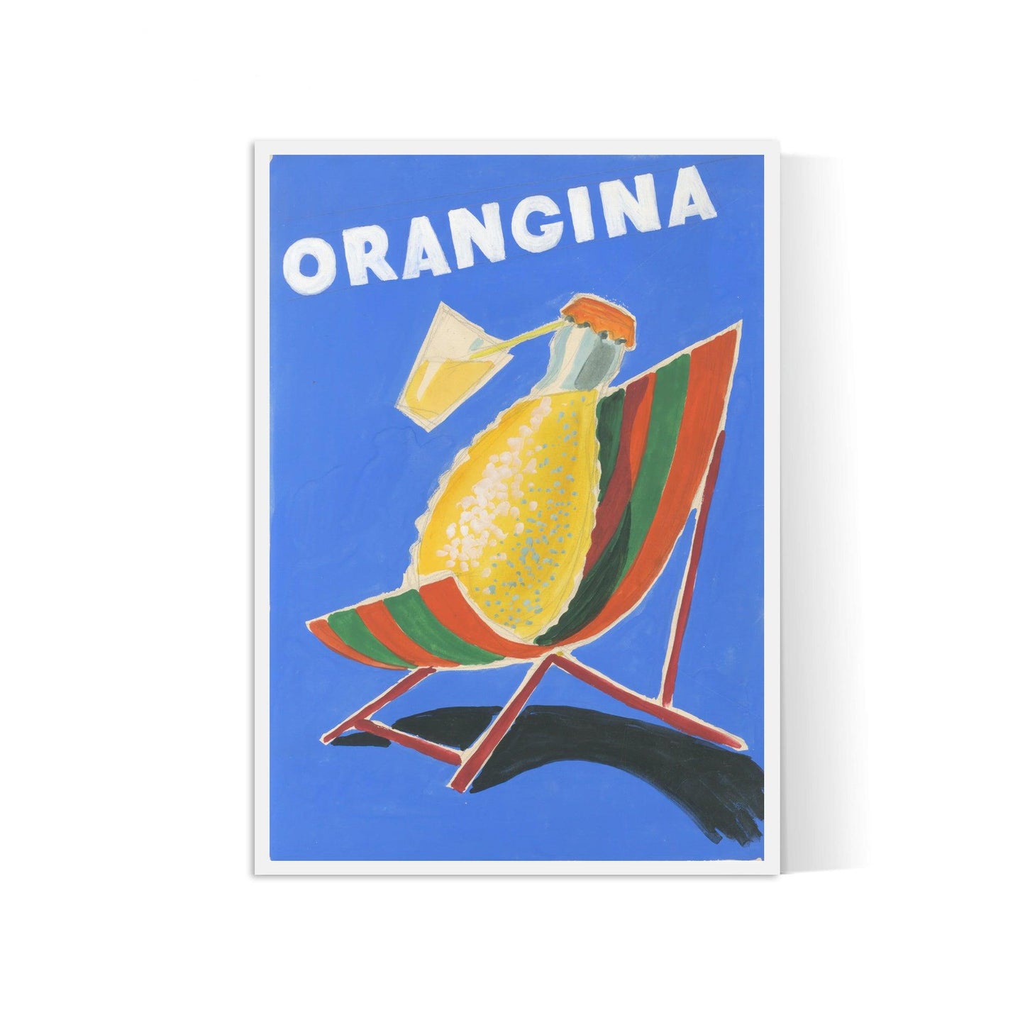Affiche Orangina "Transat" - Villemot - Haute Définition - papier mat 230gr/m²
