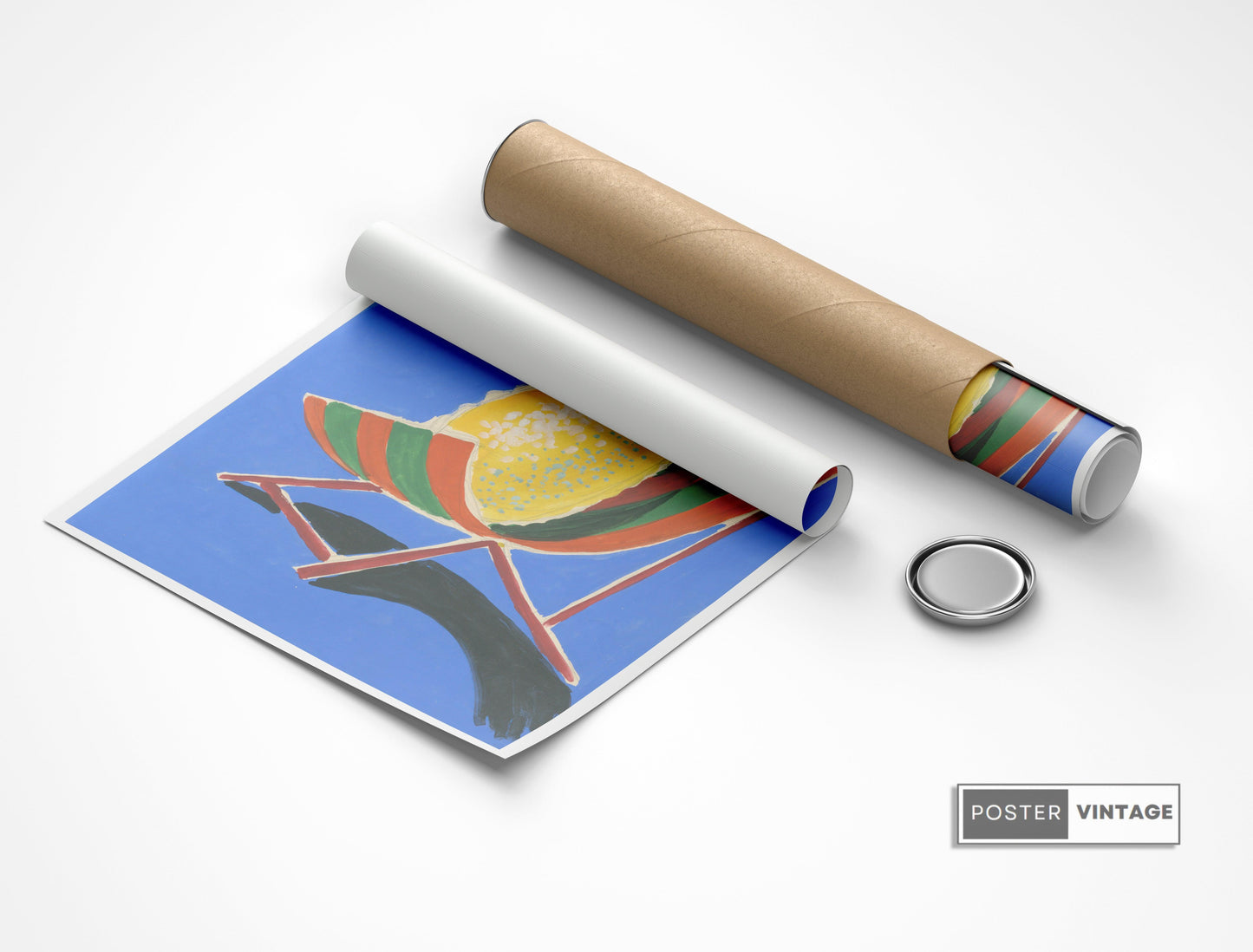 Affiche Orangina "Transat" - Villemot - Haute Définition - papier mat 230gr/m²