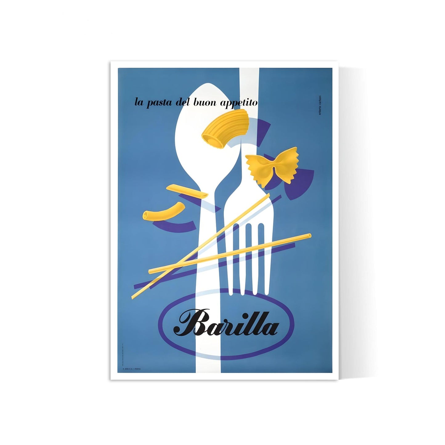 Affiche pâtes "Barilla" - Erberto Carboni - Haute Définition - papier mat 230gr/m²