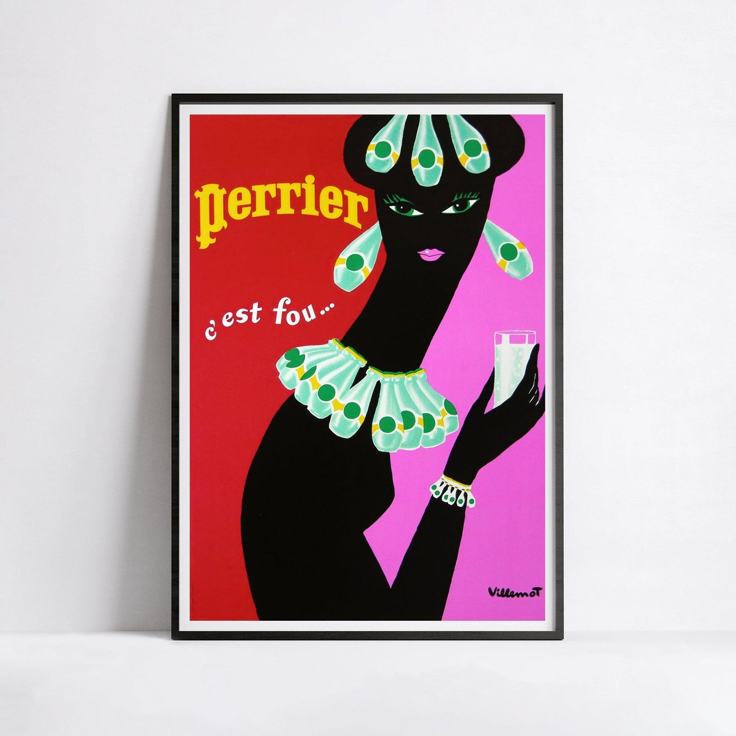 Affiche Perrier "Collier Perrier" - Villemot - Haute Définition - papier mat 230gr/m²