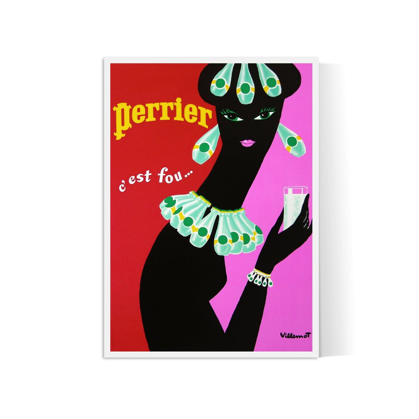 Affiche Perrier "Collier Perrier" - Villemot - Haute Définition - papier mat 230gr/m²