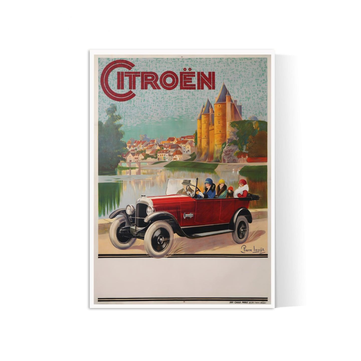 Affiche publicitaire vintage "Citroën" - Pierre Louys - Haute Définition - papier mat 230gr/m²