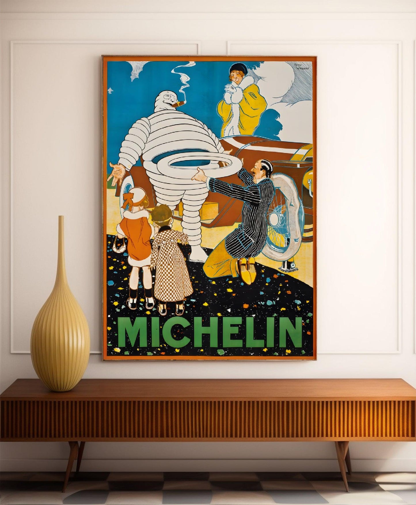 Affiche publicitaire vintage " Michelin" - René Vincent - Haute Définition - papier mat 230gr/m²
