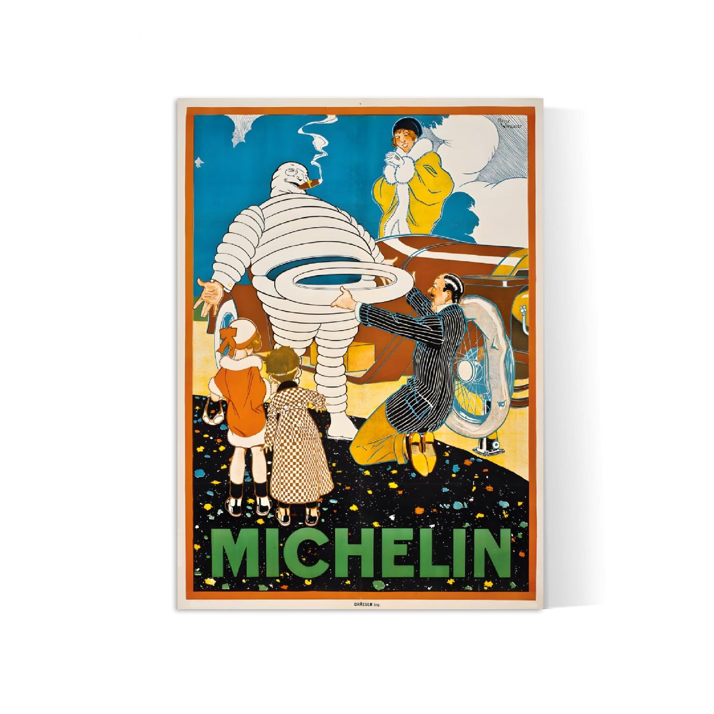 Affiche publicitaire vintage " Michelin" - René Vincent - Haute Définition - papier mat 230gr/m²