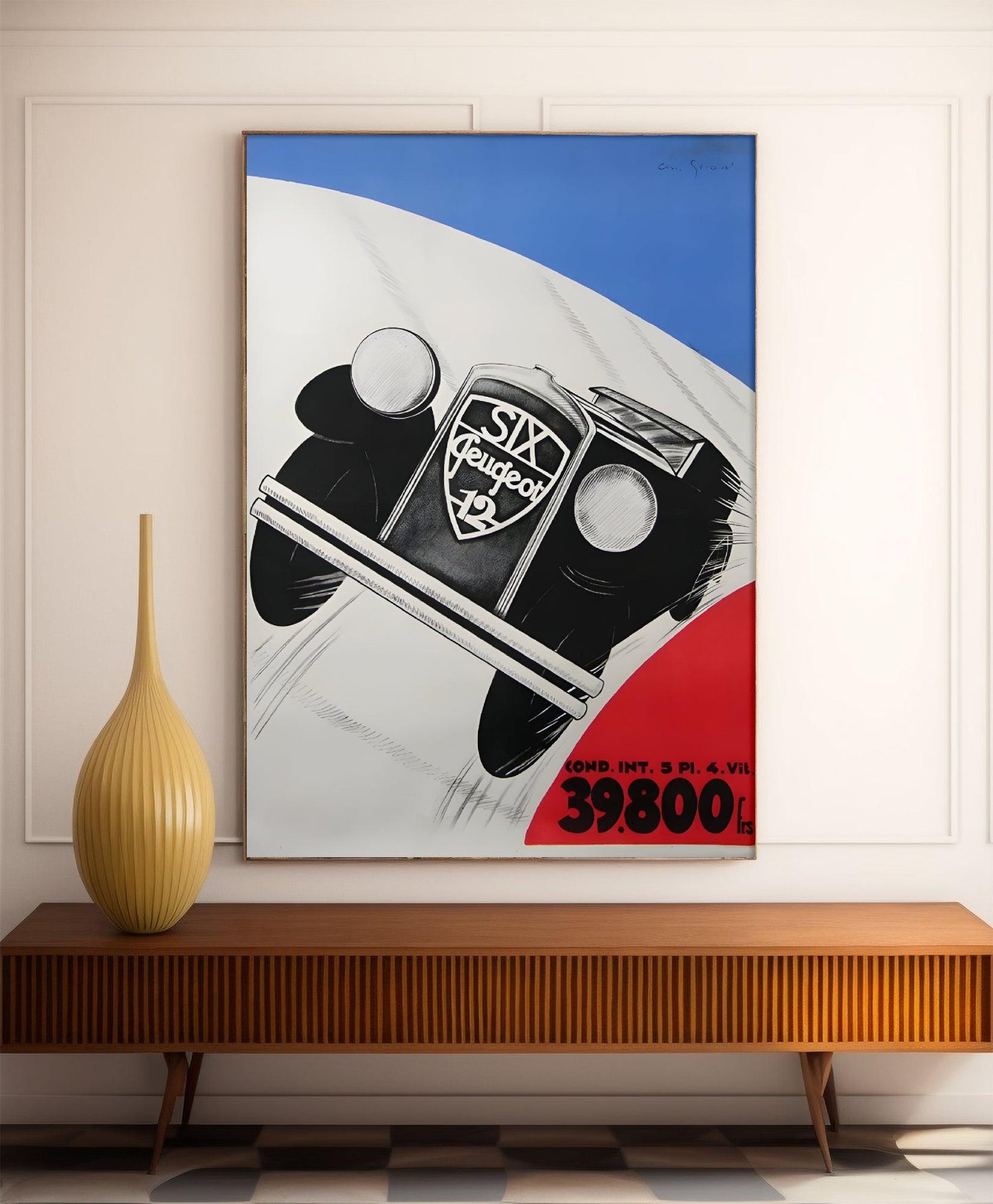 Affiche publicitaire vintage "Peugeot" - GIR - Haute Définition - papier mat 230gr/m²
