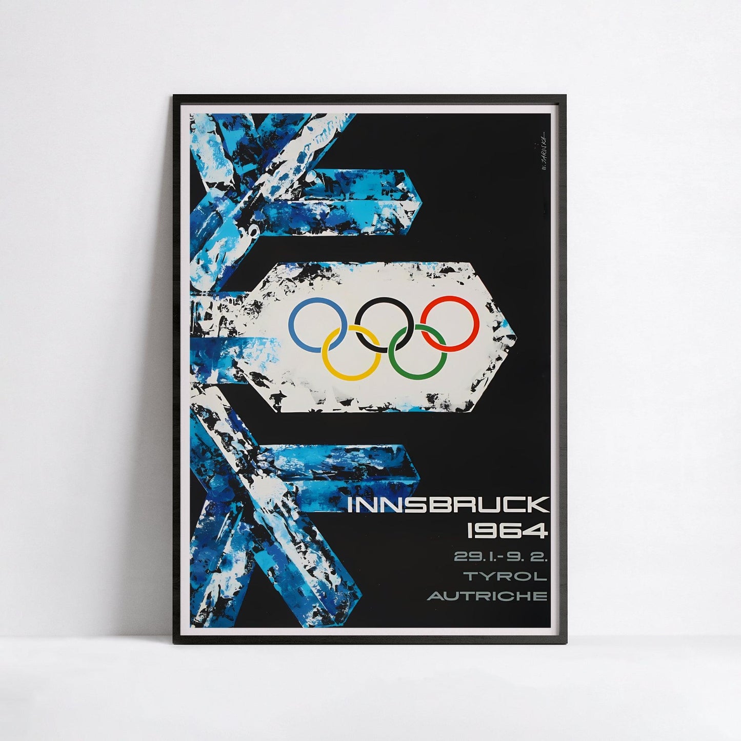 Affiche ski vintage "Innsbruck 1964" - Haute Définition - papier mat 230gr/m²