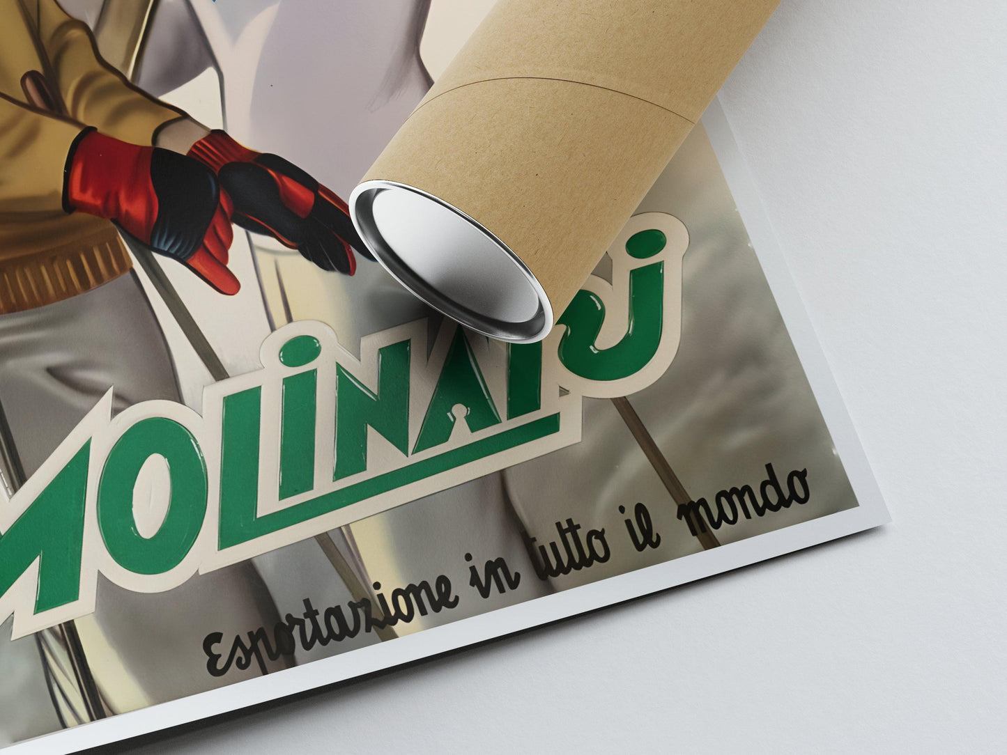 Affiche ski vintage "Molinari" - Italie - Haute Définition - papier mat 230gr/m²
