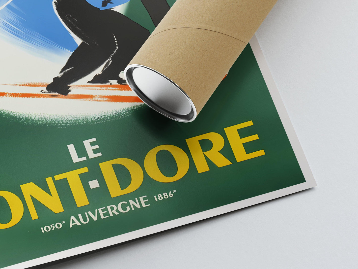 Affiche ski vintage "Mont Doré" - Haute Définition - papier mat 230gr/m²