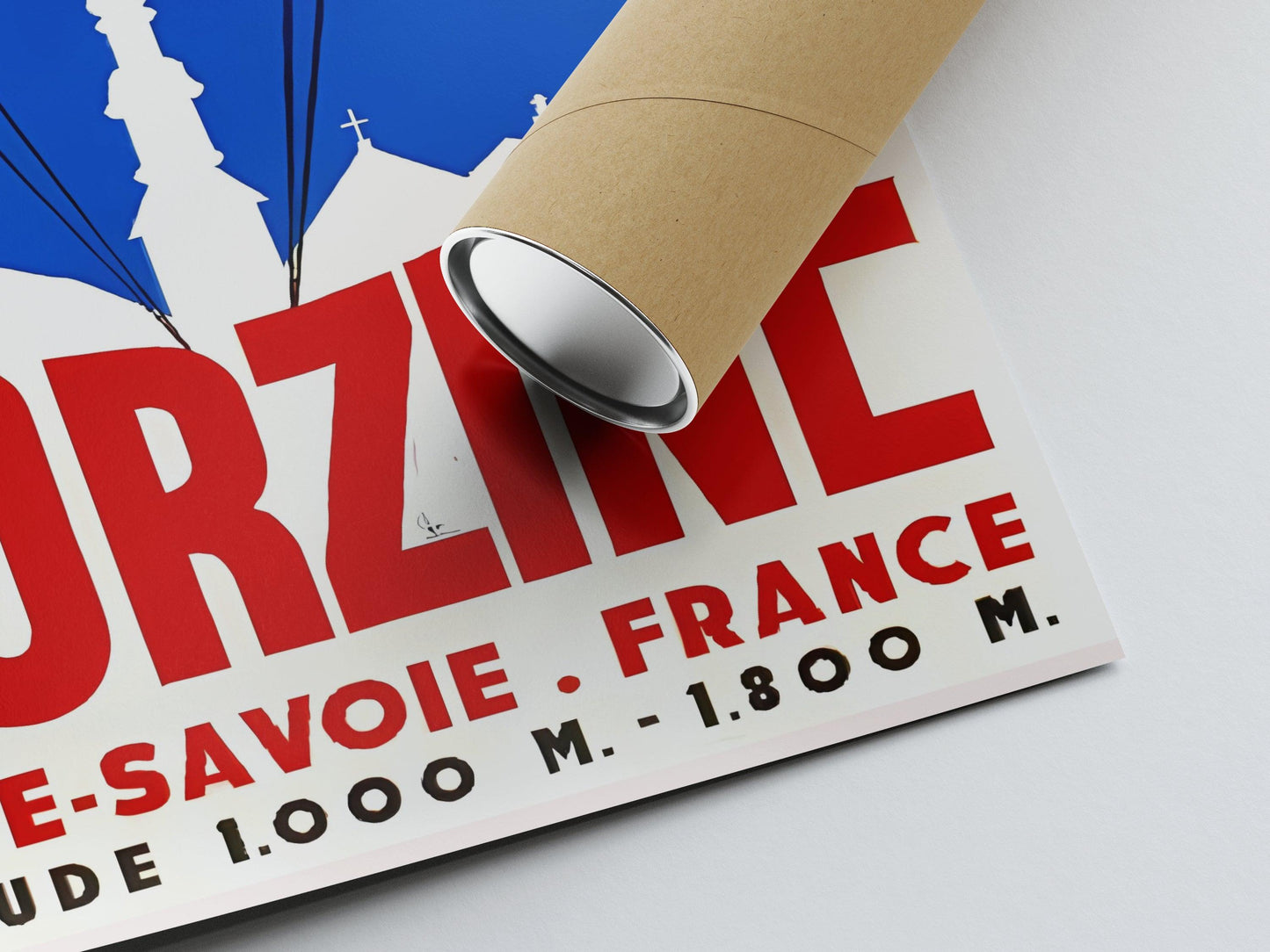 Affiche ski vintage "Morzine" - Haute Définition - papier mat 230gr/m²