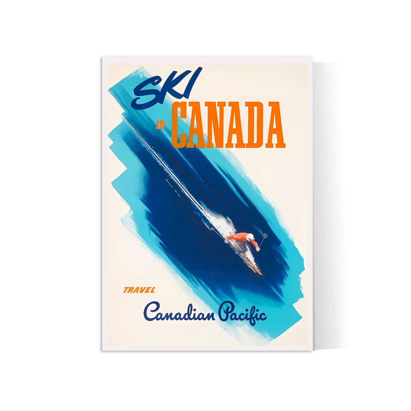 Affiche ski vintage "Ski in Canada" - Haute Définition - papier mat 230gr/m²