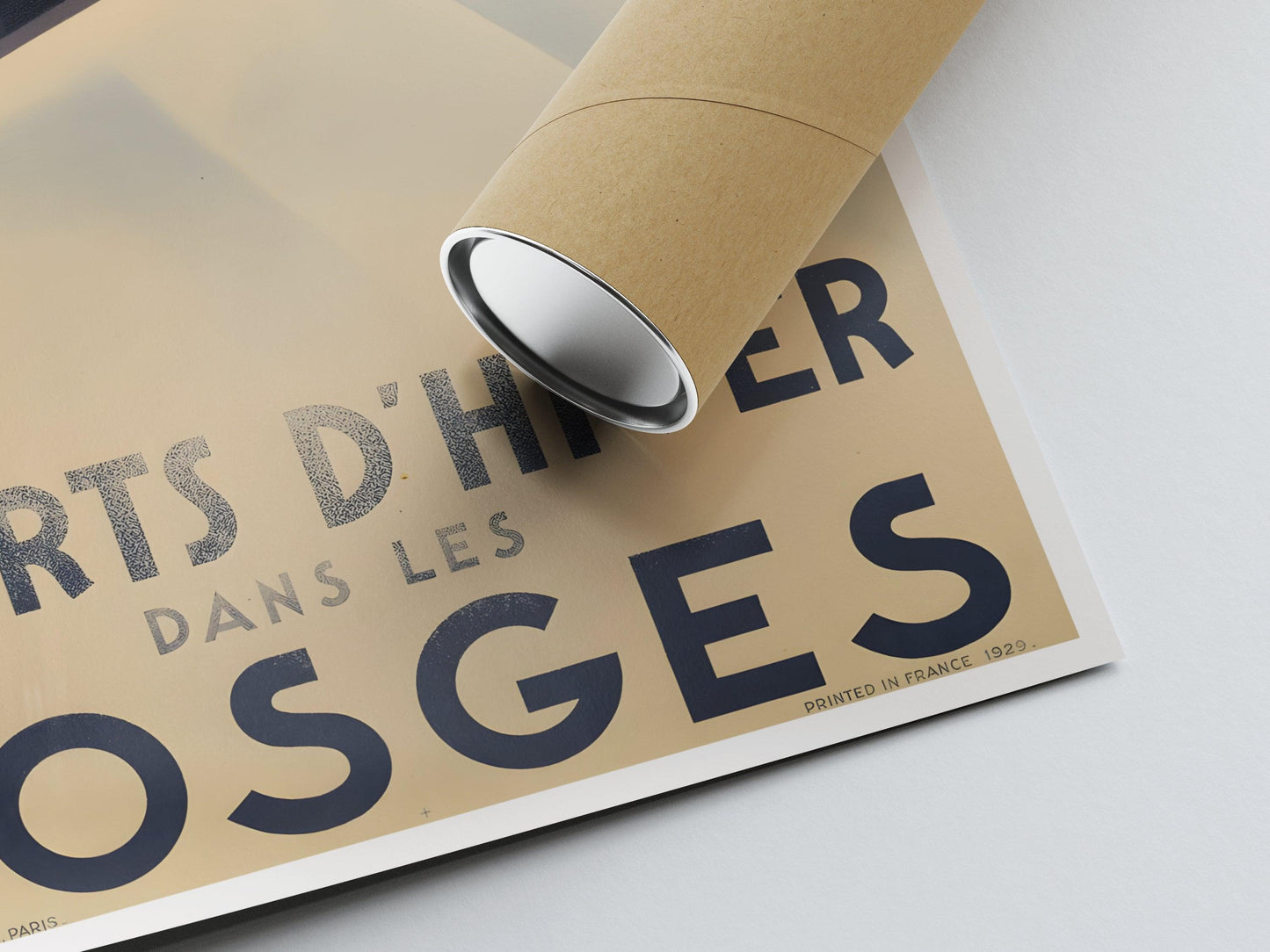 Affiche ski vintage "Sports d'Hiver dans les Vosges" - Haute Définition - papier mat 230gr/m²