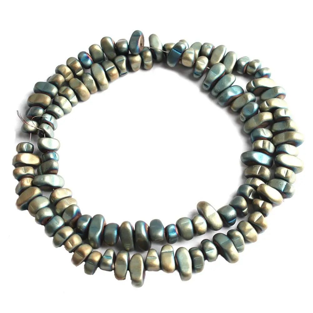 Perles naturelles en hématite de tailles irrégulières