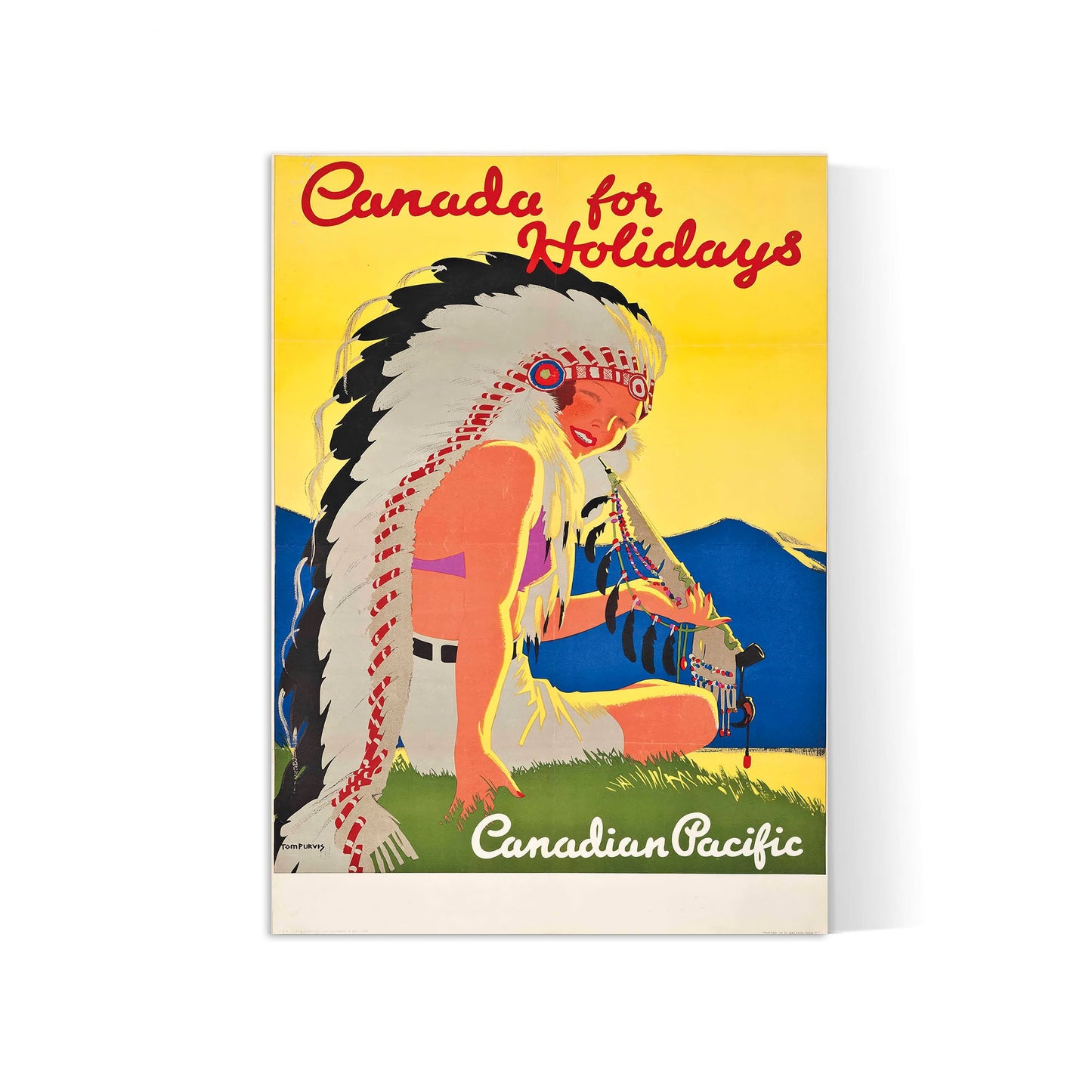 Affiche Canada Holidays- Canadian Pacifique- Tom Purvis- Haute Définition - papier mat 230gr/m²