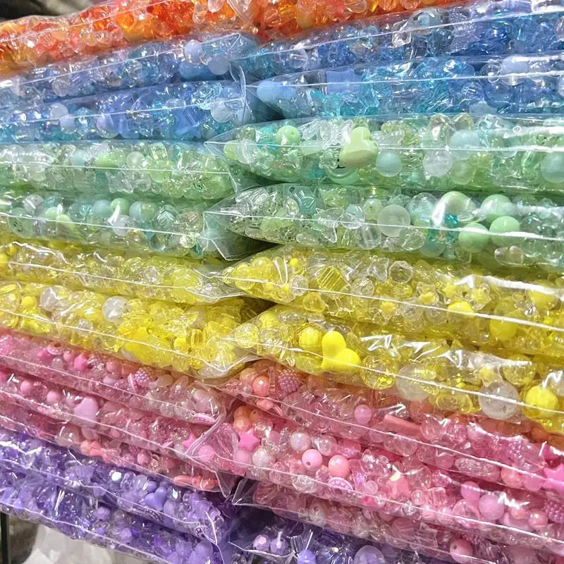 20 g de perles acryliques couleur printemps