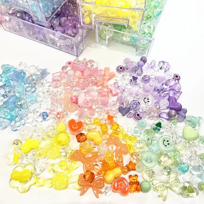 20 g de perles acryliques couleur printemps