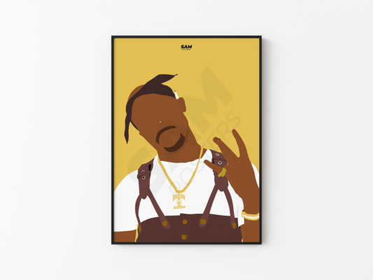 2Pac Minimaliste Poster