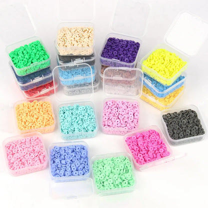 500 perles heishi en argile 6 mm