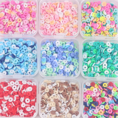 500 perles heishi en argile 6 mm