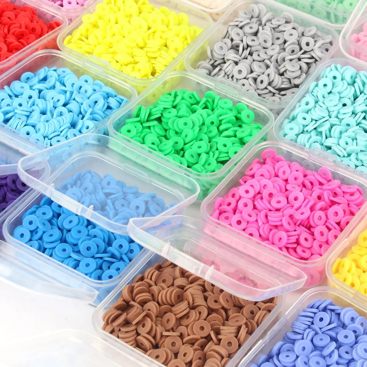500 perles heishi en argile 6 mm