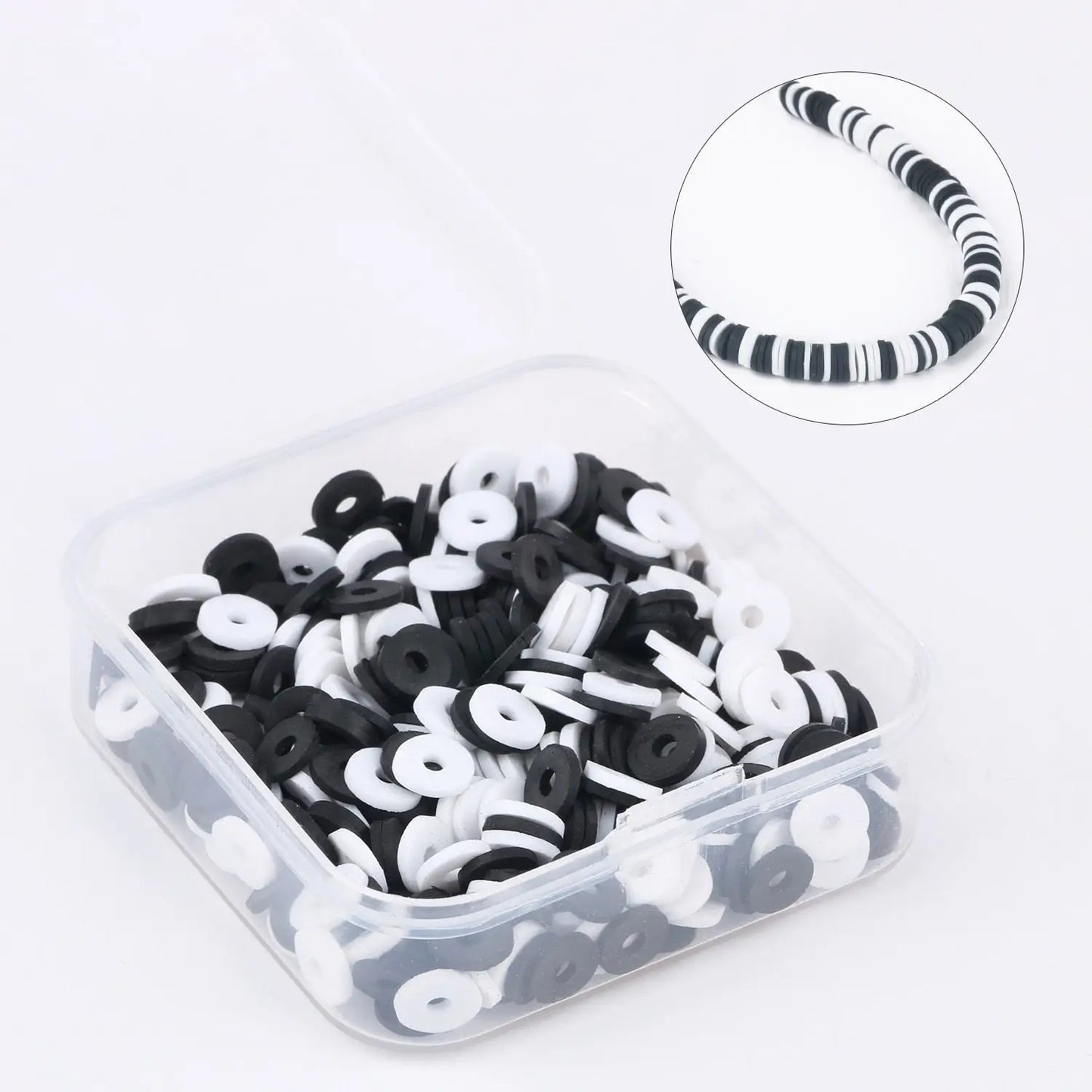 500 perles heishi en argile 6 mm