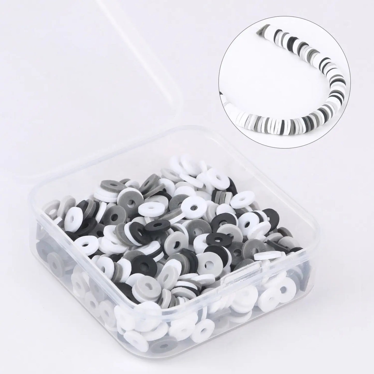 500 perles heishi en argile 6 mm