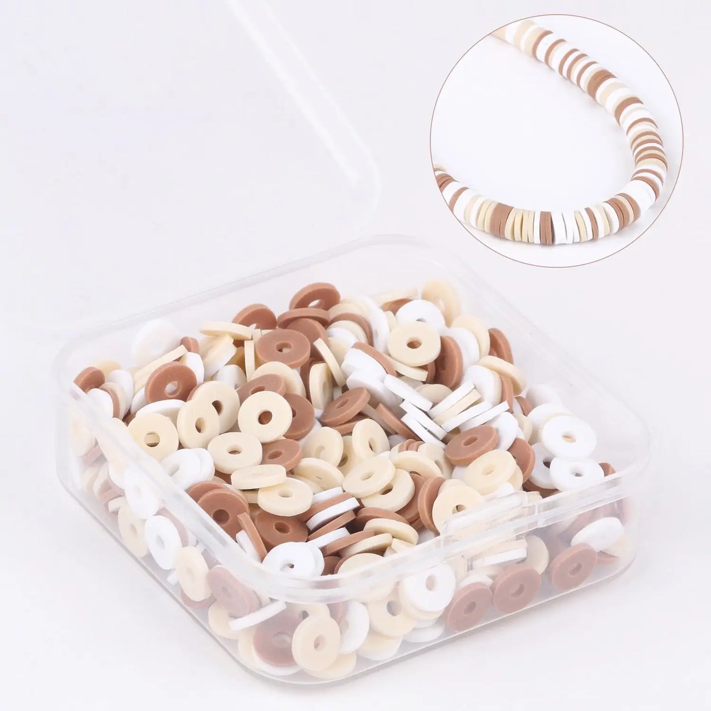 500 perles heishi en argile 6 mm