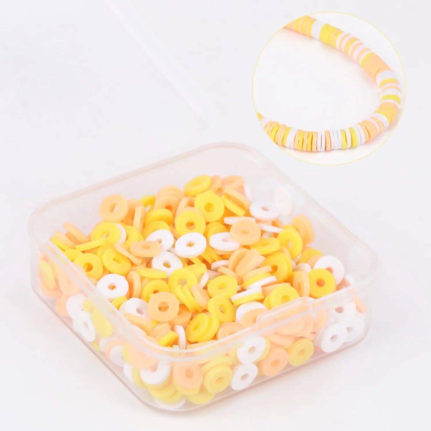 500 perles heishi en argile 6 mm