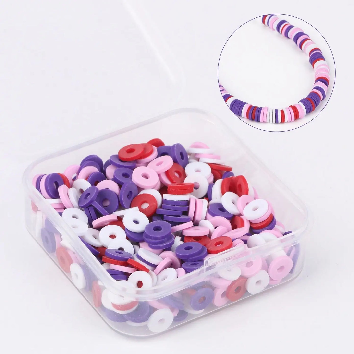 500 perles heishi en argile 6 mm