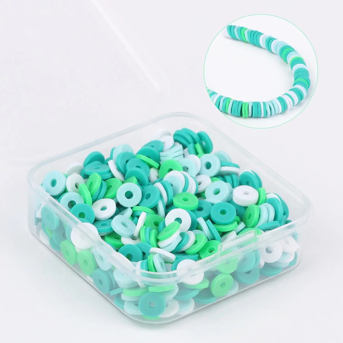 500 perles heishi en argile 6 mm